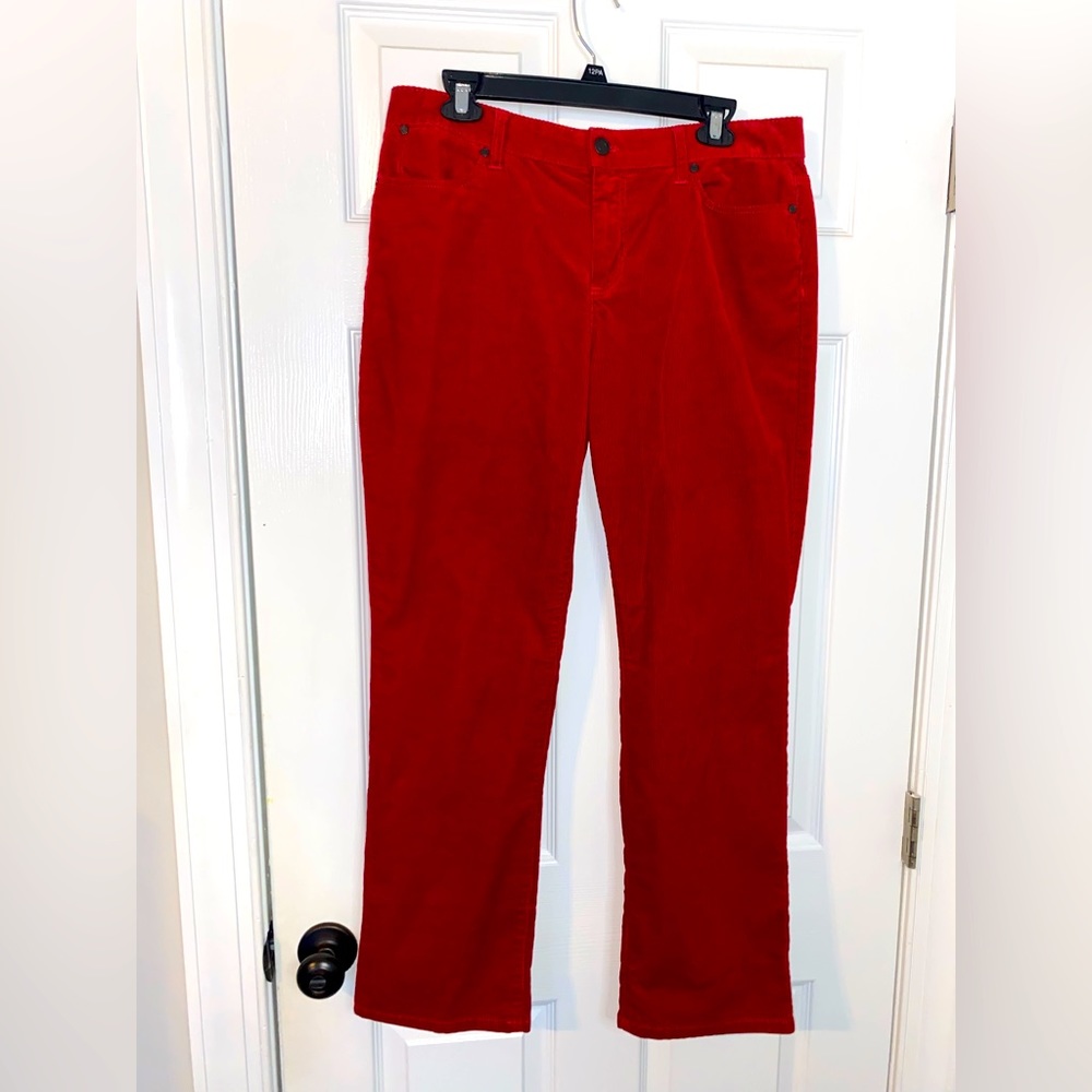 Talbots Petite Heritage Red Corduroy Pants. Size 12P